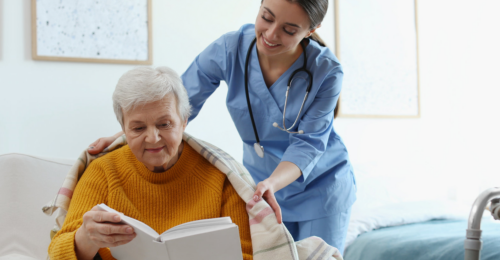 nurse taking care of patient